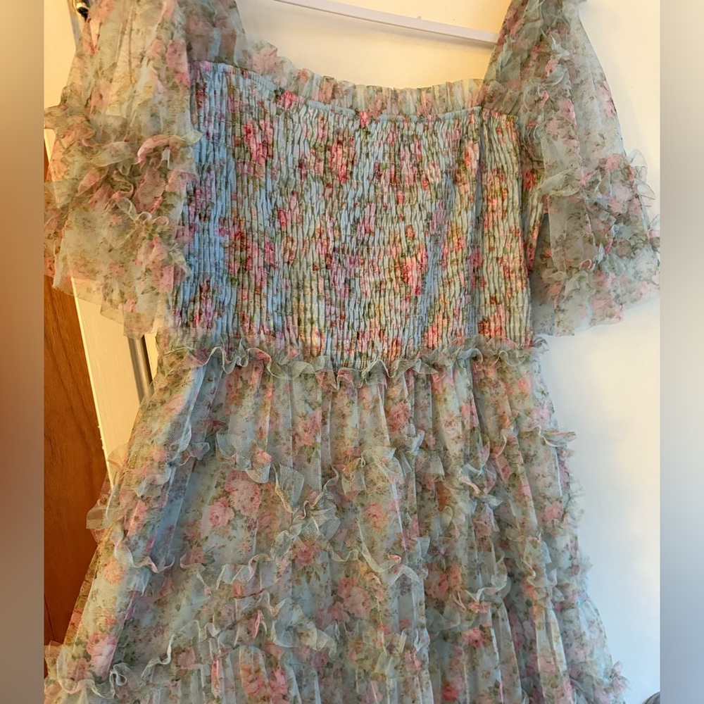 Beulah Style Floral Tulle Maxi Dress - Picture 11 of 12